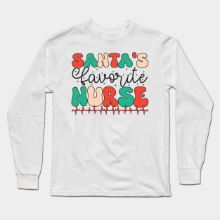 Santa's Favorite Nurse Long Sleeve T-Shirt